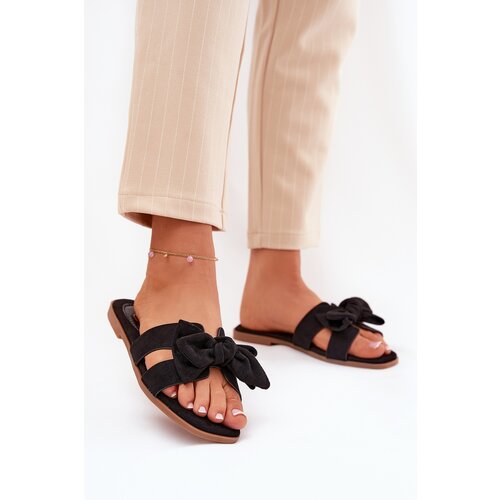 Boto Flat Women's Slippers With Bow Black Tobin Cijene