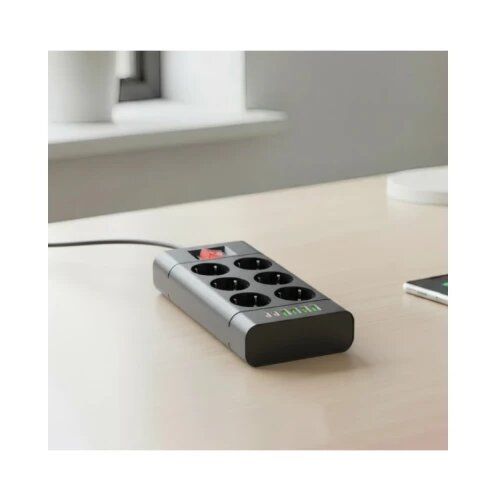 ELEMENTA d.o.o. Razvodnik sa 6 mesta 2m 1.5mm2+pr. 4xUSB+2xtip C NV614U-2/BK Slike