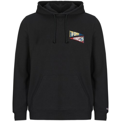 Tommy Jeans Puloverji TJM REG UNI FLAG TIGER HOODIE Črna Cene
