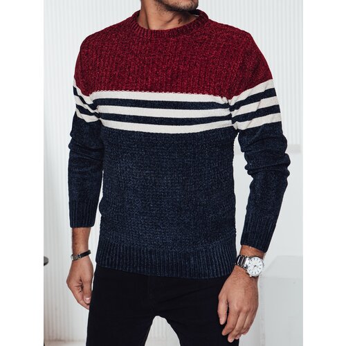 DStreet Sweter męski w paski granatowy Slike