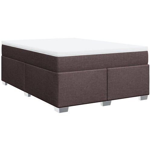 Maison Chic Box spring postelja - Vzmetna postelja z vzmetnico temno rjava 140x200 cm blago SL5434, (21904163) Cene