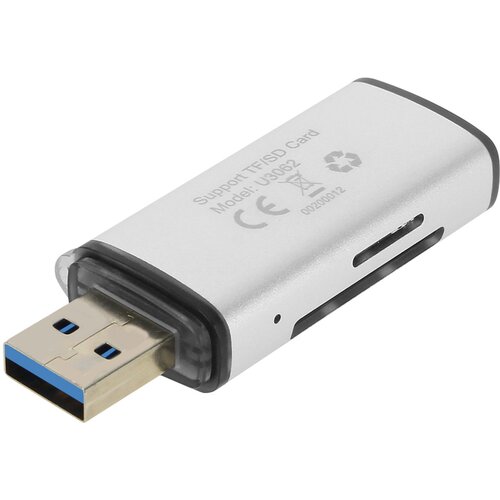 LINQ bralnik kartic usb 3.0, adapter za pomnilni&scaron;ko kartico sd/micro-sd, - siv, (21262102) Cene