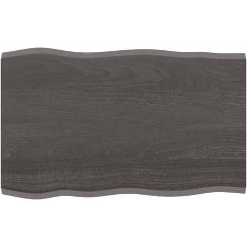 VidaXL Mizna plo&amp;scaron;ča temno siva 80x50x2 cm obdelana trdna hrastovina Slike