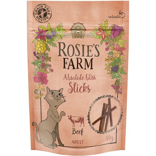 Rosie's Farm Snack "Sticks" govedina - 5 x 50 g Cene