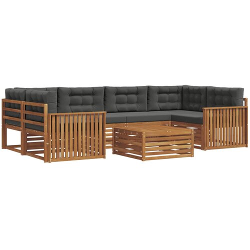  Set vanjskih sofa 7 kom. Prirodna i antracit Slike