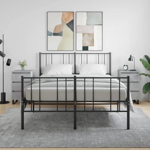 VidaXL Nočna omarica 2 kosa betonsko siva 40x35x69 cm inženirski les Slike