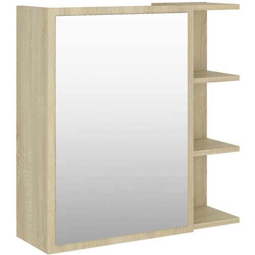 Maison Chic Kopalniška omarica - Kopalniški kabinet z ogledalom sonoma hrast 62,5x20,5x64 cm, (21794677) Cene