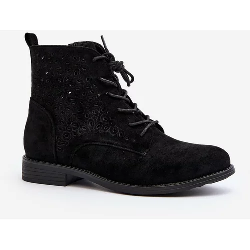 Kesi S.Barski women's ankle boots with pattern, black