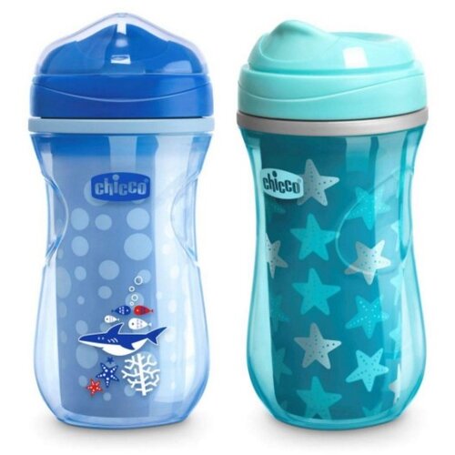 Chicco čaša 14M+ active cup Plavi Cene