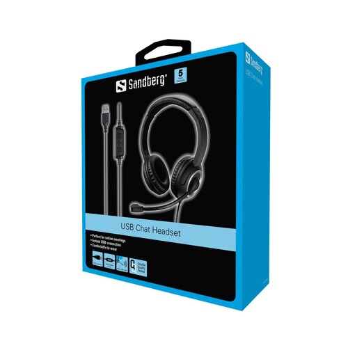 Sandberg slu&amp;scaron;alice sa mirkofonom usb chat headset 126-16 Slike