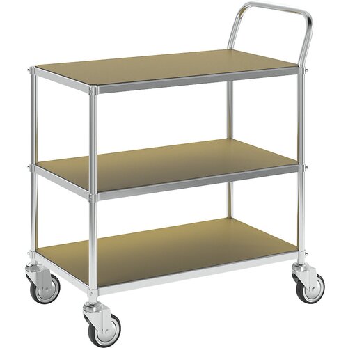 Kongamek Nivojski ESD-voziček, DxŠxV 850 x 435 x 950 mm, 3 police, 4 vrtljiva kolesa Cene
