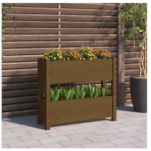  Visoka greda meo rjava 77x25x66 cm trdna borovina Cene