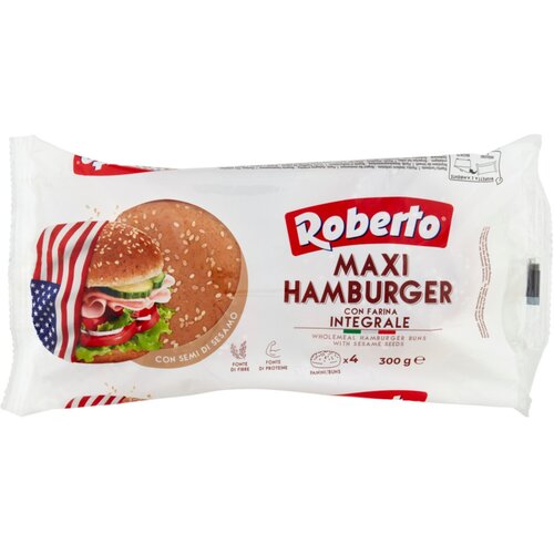 Roberto Hamburger maxi integralne zemičke 300g Slike
