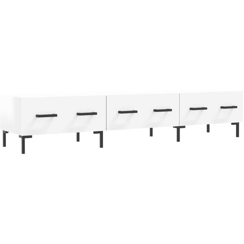 Maison Chic TV omarica - TV stojalo - Televizijska omarica visok sijaj bela 150x36x30 cm inženirski les, (21700905) Slike