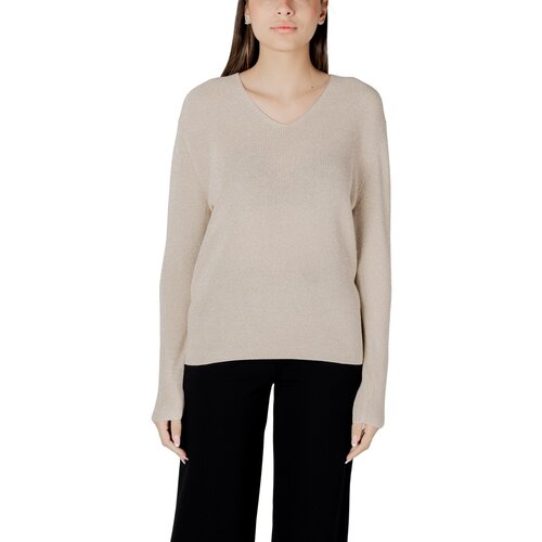 Street One Puloverji LTD_QR_lurex v-neck sweater 303220 Pozlačena Cene