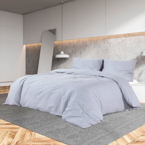  Set posteljine za poplun sivi 200x220 cm pamučni Cijene