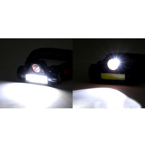  LED punjiva čelna lampa LED/1200mAh crna/crvena Slike