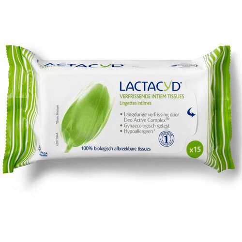 Lactacyd intimate cleansing wipes fresh 15pcs Slike