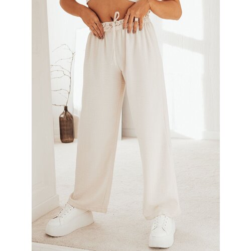 DStreet Spodnie damskie wide leg MADDIE jasnobeżowe Cene