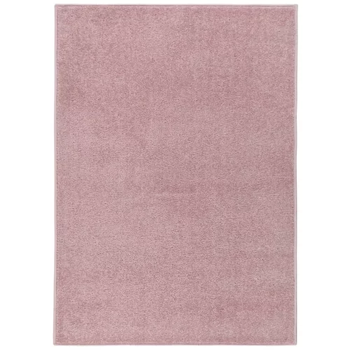 Tepih s kratkim vlaknima 120 x 170 cm ružičasti