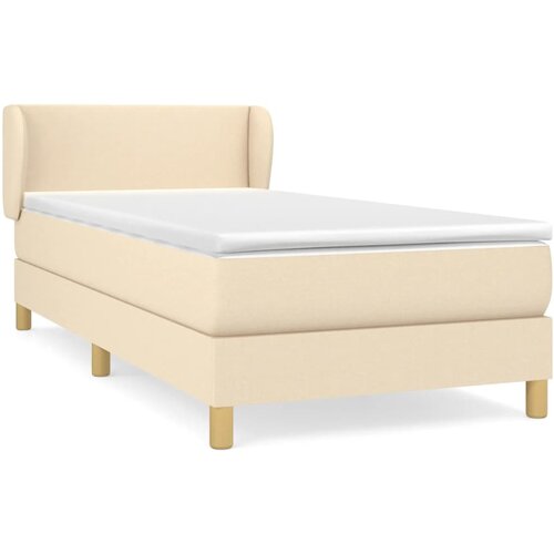 Maison Chic Box spring postelja - Vzmetna postelja z vzmetnico krem 80x200 cm blago SL910, (21889594) Slike
