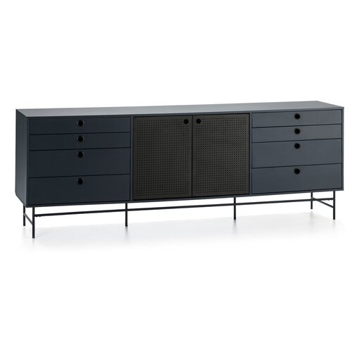 Teulat crno-plava komoda Punto &amp;scaron;irine 212 cm Slike