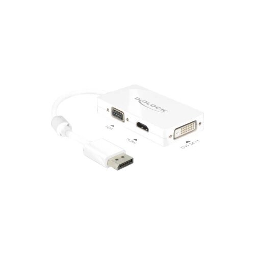 Delock DisplayPort / VGA / HDMI / DVI Adapter [1x Muški konektor DisplayPort - 1x Ženski konektor VGA, Ženski konektor HDMI, Žen Cijene