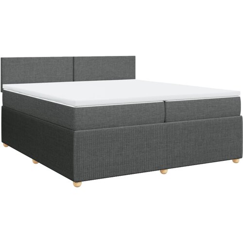 Maison Chic Box spring postelja - Vzmetna postelja z vzmetnico temno siva 200x200 cm blago SL24068, (21890659) Cene