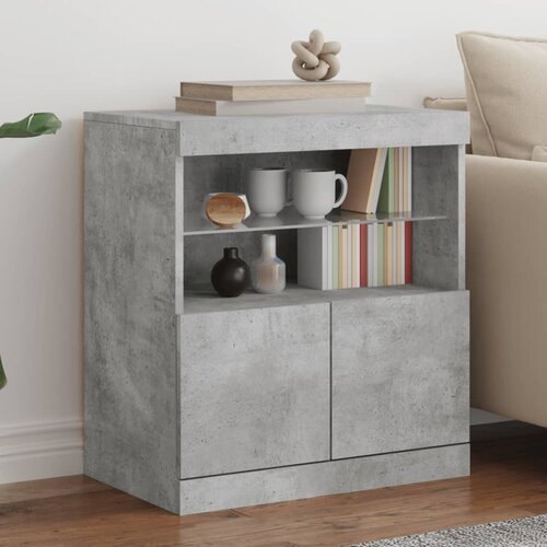 The Living Store Komoda z LED lučkami betonsko siva 60x37x67 cm - Komoda, (21661269) Cene