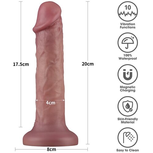 Lovetoy 2025 Vibracijski Penis Lovetoy Dual Density Power 20 Cm Slike