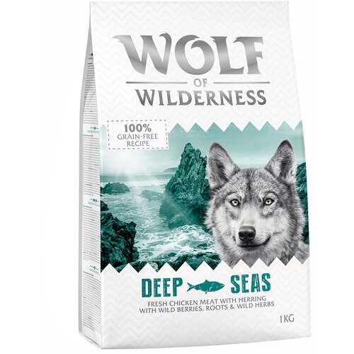 Wolf of Wilderness Snižena cijena! 2 x 1 kg suha hrana za pse - Adult &amp;quot;Deep Seas&amp;quot; - haringa Slike
