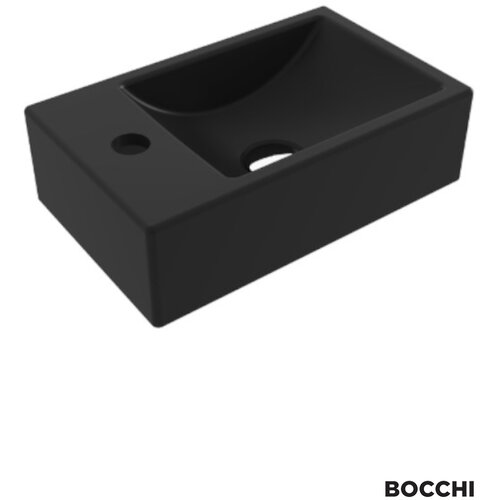 Bocchi Lavabo nadgradni levi crni Milano 37x23cm Cene