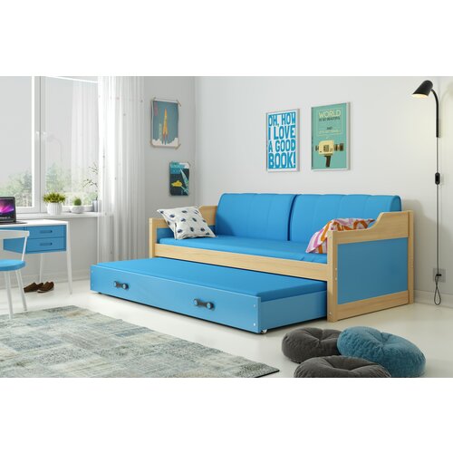 BestBed Izvlena postelja DAWID - bor v ve barvnih kombinacijah-Modra Cene