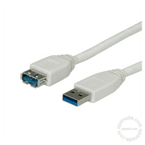 Rotronic Secomp USB3.0 A-A M/F beige 1.8m kabal Slike