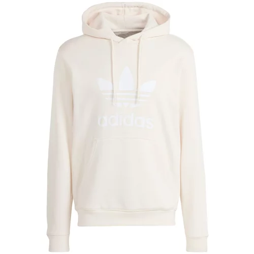 Adidas Sweater majica 'Adicolor Classics Trefoil' svijetlobež / bijela