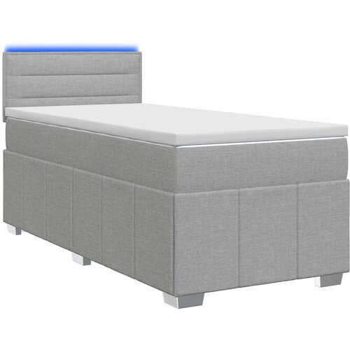  Boxspring krevet s madracem Svjetlosiva 80 x 200 cm Tkanina Cene