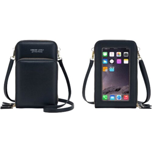 INF Ženska trosmerna enoramna torbica z zaslonom na dotik za mobilni telefon Black, (21542289) Slike