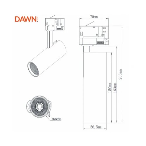  led ref &amp;scaron;inski JM-4068 10W 3000K 36&amp;deg; crni trofazni Slike