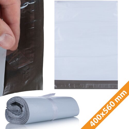 Rosfix Beli Folija 400x560 Mm &ndash; Kurirska Embalaža Iz Močne LDPE Folije, 100 Kosov | Vodoodporna, Samolepilna, (5000222772) Cene