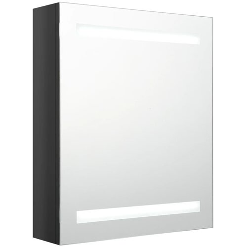 Maison Chic LED Kopalni&amp;scaron;ka omarica - Kopalni&amp;scaron;ki kabinet z ogledalom sijoče črna 50x14x60 cm, (21794833) Slike