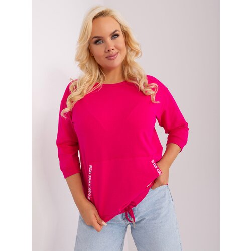 Fashion Hunters Fuchsia blouse plus sizes with pocket Slike