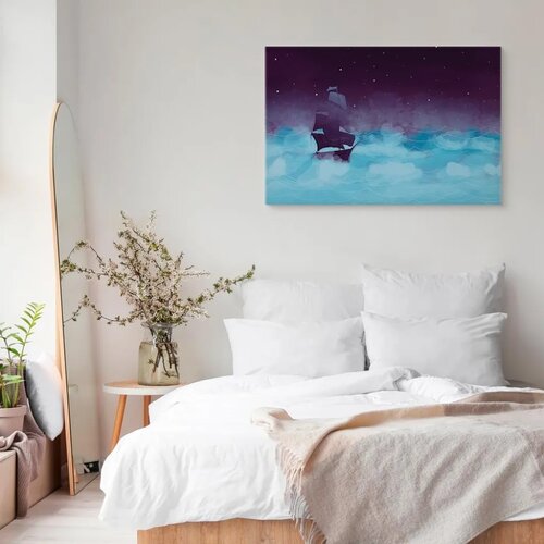  Slika - Night Waves (1 Part) Wide - Third Variant 90x60 Standard Slike