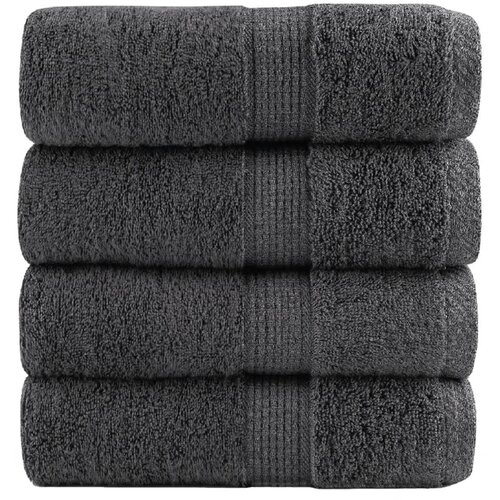 vidaXL Premium brisače za pranje SOLUND 4 kosi antracitne barve 30x30 cm 600 g/m&sup2;, (5000307720) Cene