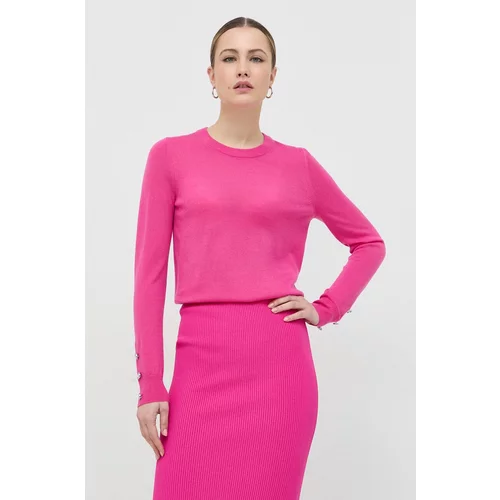 Michael Kors Volnen pulover ženski, roza barva