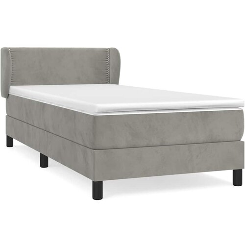 Box spring krevet s madracem svjetlosivi 100x200 cm bar&amp;scaron;unasti Slike