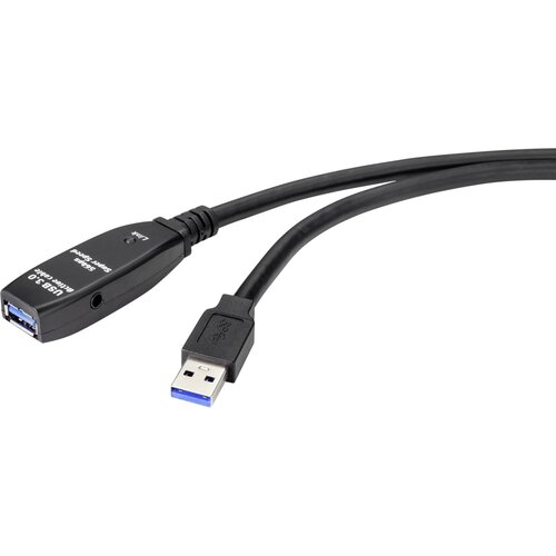 Renkforce USB kabel USB 3.2 gen. 1 (USB 3.0) USB-A vtič\, USB-A vtičnica 10.00 m črna RF-4598346, (20416565) Cene