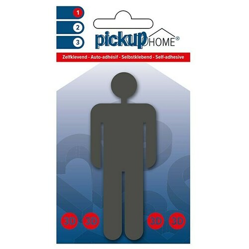 Home 3D home naljepnica za wc (motiv: gospoda, sive boje, visina: 10 cm) Slike