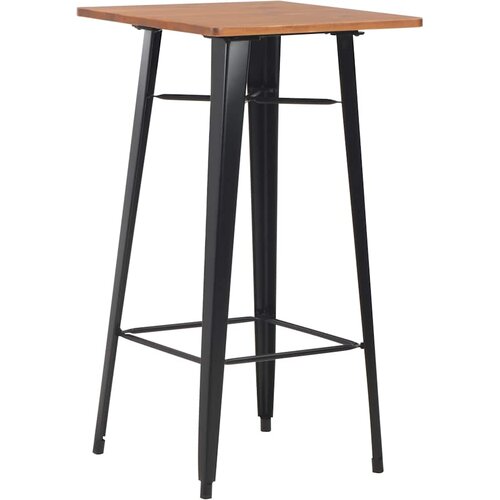  Barski stol crni 60 x 60 x 108 cm od masivne borovine i čelika Cijene