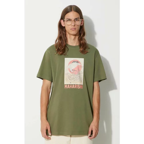 Maharishi Pamučna majica Peace Crane T-Shirt boja: zelena, s tiskom, 1072