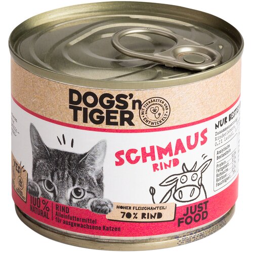  Varčno pakiranje Dogs'n Tiger Adult Cat 12 x 200 g - Schmaus govedina Cijene